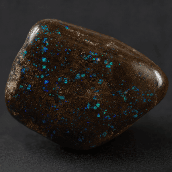 Matrix opal with color speckled through the host rock